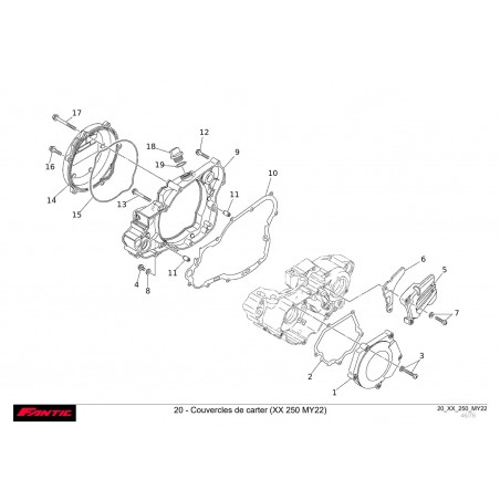 COUVERCLE CARTER 250 XX 22-23