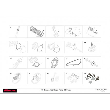 SUGGESTIONS PIÈCES MOTEUR 250 XX 22-23