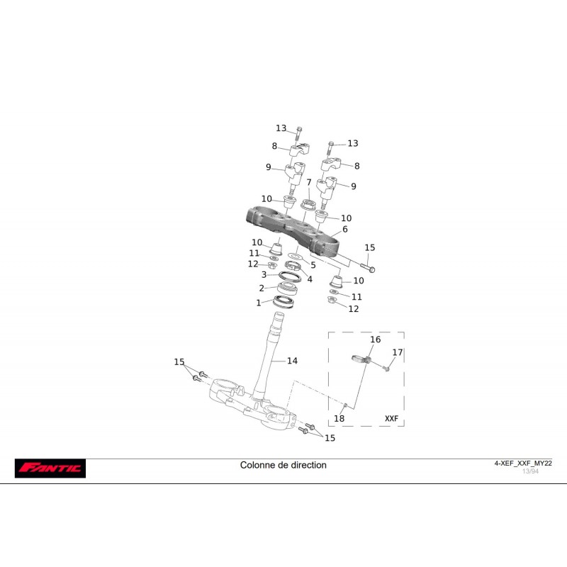 COLONNE DE DIRECTION 250 XXF-XEF 2022