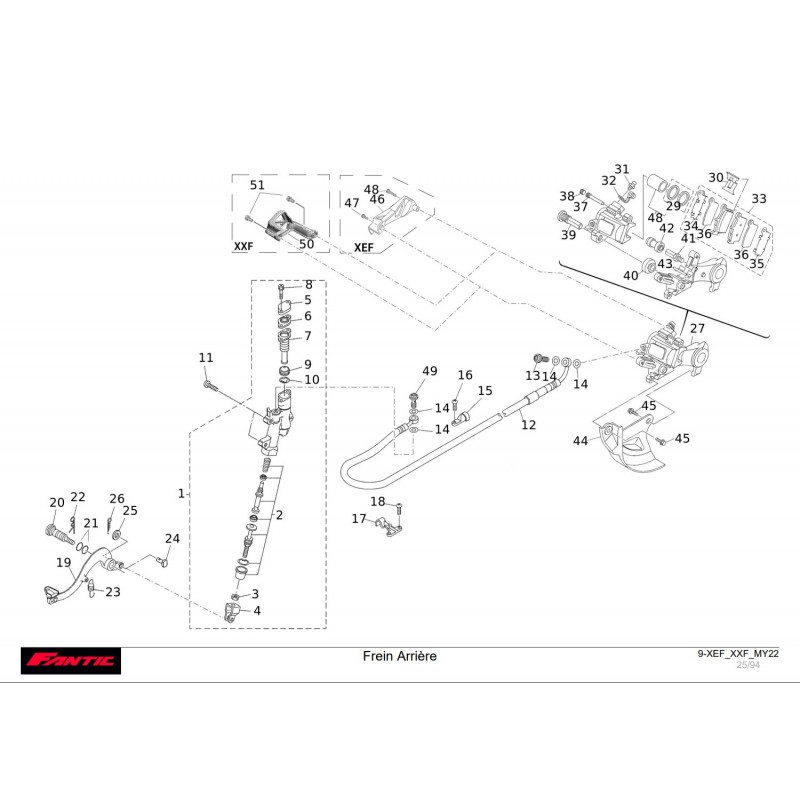 FREIN ARRIERE 250 XXF-XEF 2022