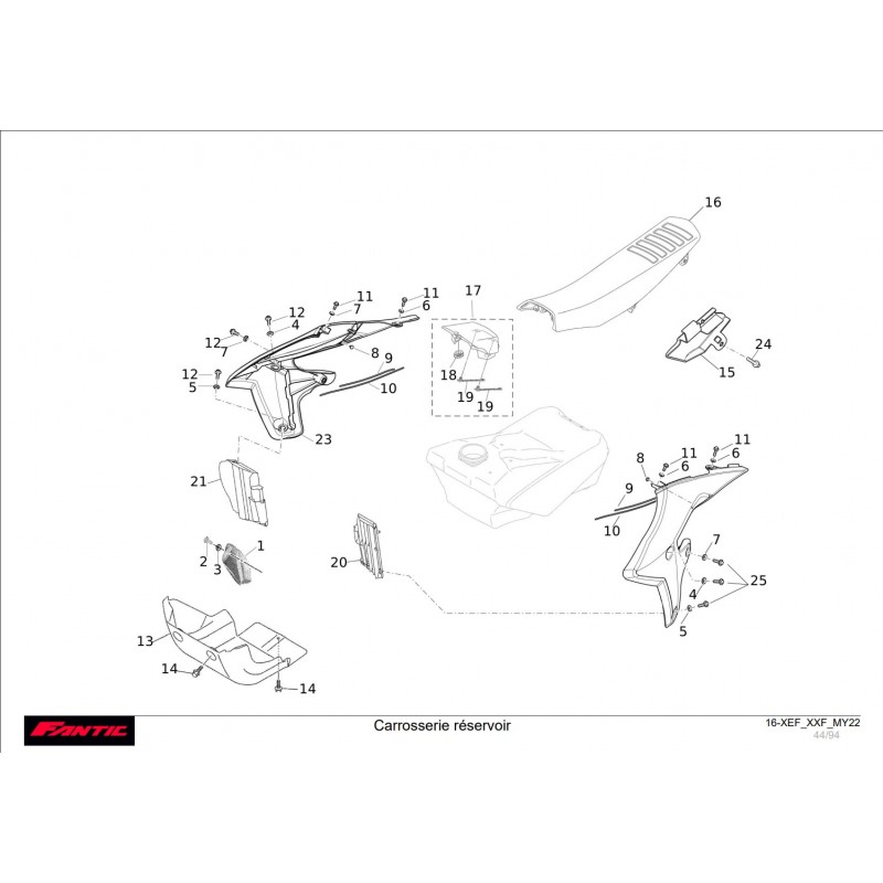 CARROSSERIE DE RÉSERVOIR 250 XXF-XEF 2022