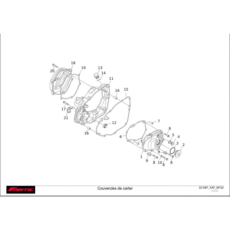 COUVERCLE DE CARTER 250 XXF-XEF 2022