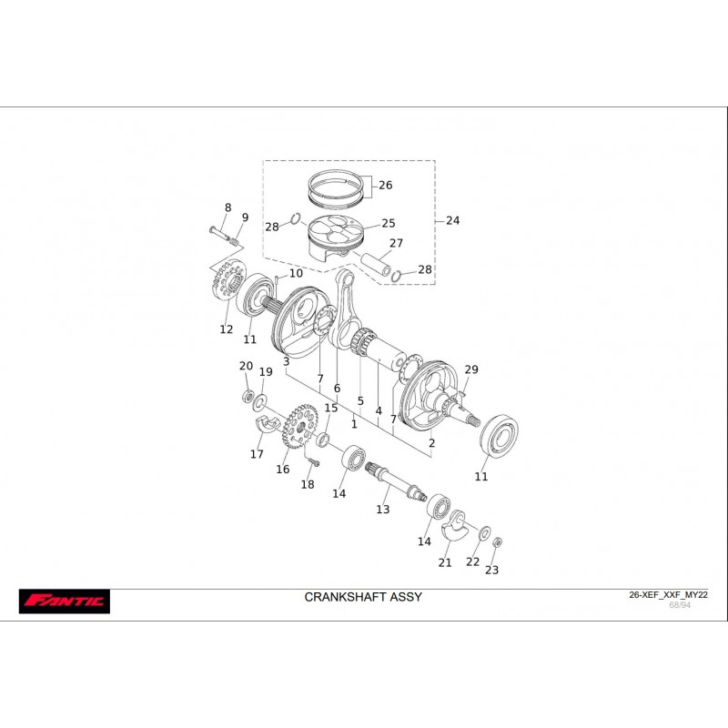 VILEBREQUIN - PISTON 250 XXF-XEF 2022