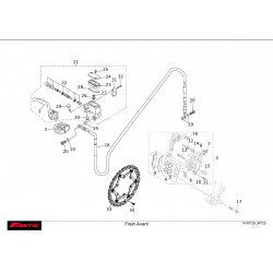 vue éclatée de frein avant fantic 125 xx 2023