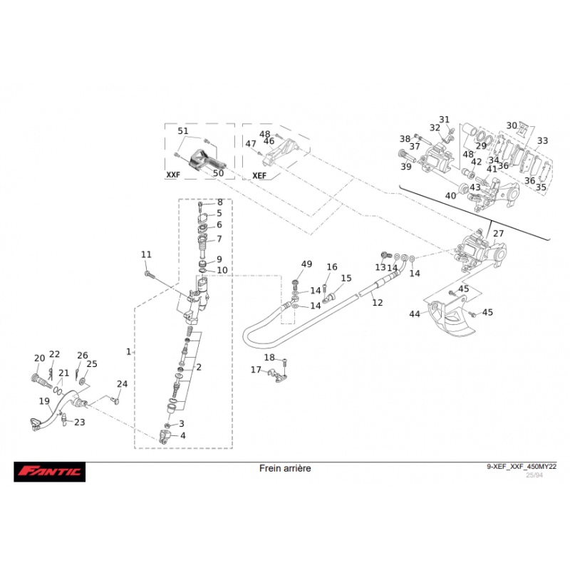 FREIN ARRIÈRE 450 XXF-XEF 2022