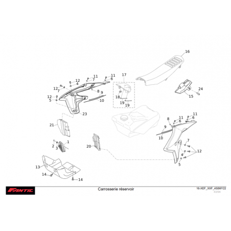 Carrosserie de réservoir 450 XXF-XEF 2022