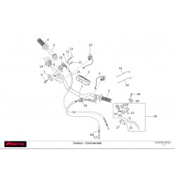 vue éclatées guidon et commande fantic 125 xx 2023