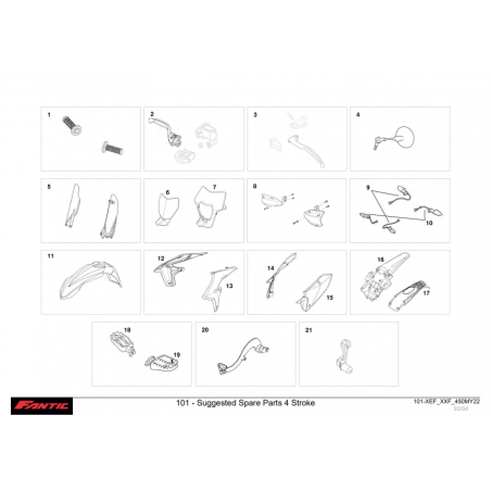 Suggestion de pièces cycle 450 XXF-XEF 2022