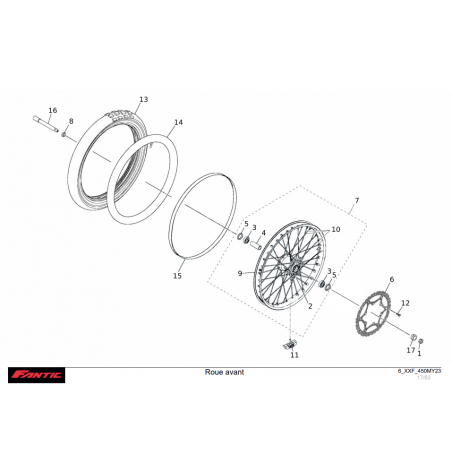 ROUE AVANT 450 XXF 2023-2024