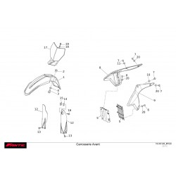 vue éclatée carrosserie avant fantic 125 xx 2023