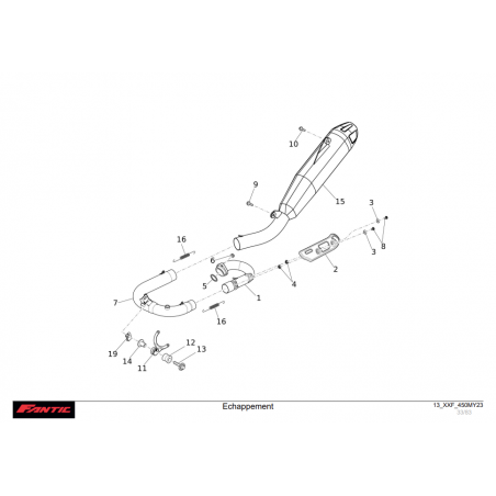 ECHAPPEMENT 450 XXF 2023-2024