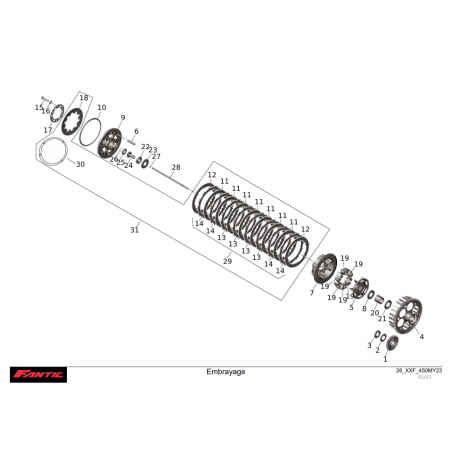 EMBRAYAGE 450 XXF 2023-2024