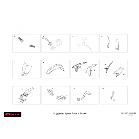 PIÈCES DE CYCLE 450 XXF 2023-2024