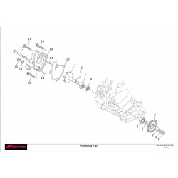 vue éclatée pompe à eau fantic 125 XX 2023