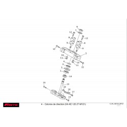 vu éclatée colonne de direction 125 xx xe 2021