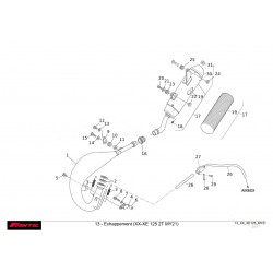 vu éclatée échappement fantic 125 xx xe 2021