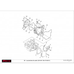 vu éclatée couvercle de carter 125 xx-xe 2021