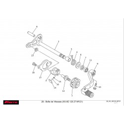 vu éclatée sélection de vitesse 125 xx-xe 2021