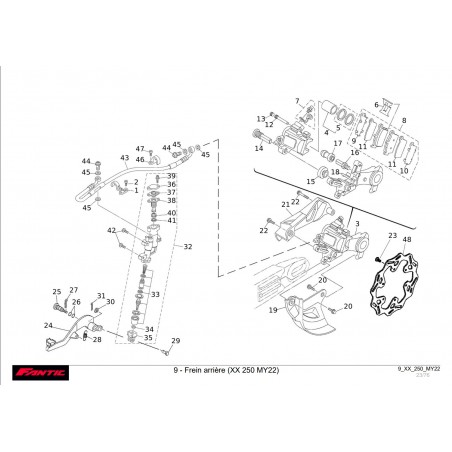 FREIN ARRIERE 250 XX 22-23