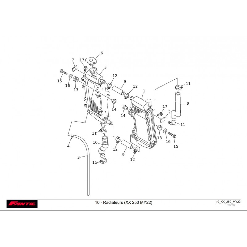 RADIATEURS 250 XX 22-23